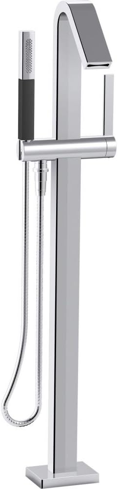 Kohler K-T97330-4-CP Loure Floor-Mount Bath Filler with Hand Shower, Polished Chrome
