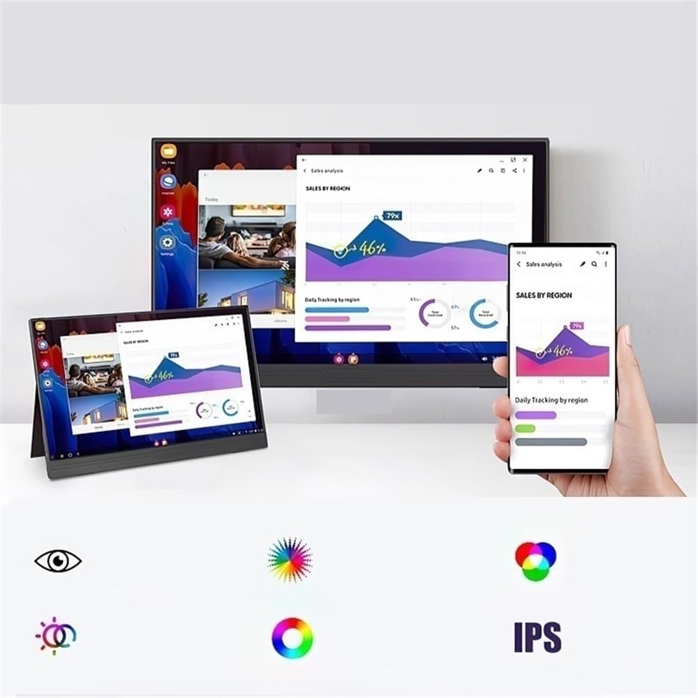 Second Screen 16-inch Multi-Function Extended Screen Full HD 1080P 16:9 Portable Monitor Gaming