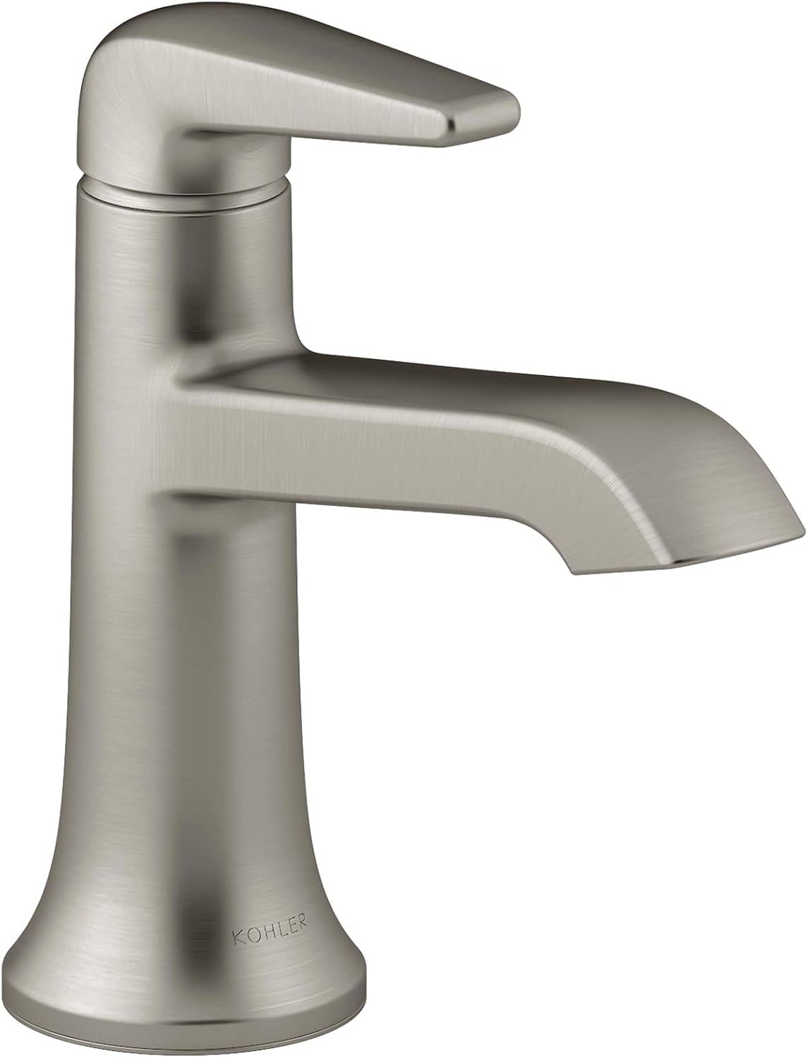 Kohler K-22022-4 Tempered 1.2 GPM Single Hole Bathroom Faucet, Vibrant Brushed Nickel
