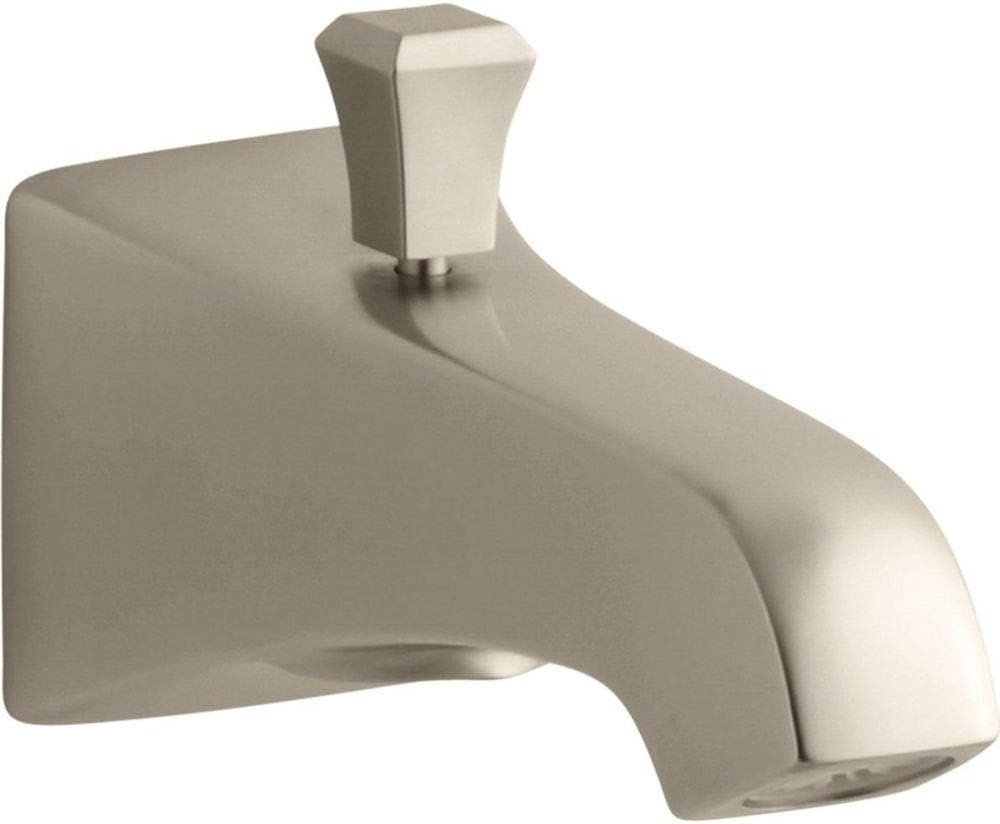 Kohler 496-V-BV Memoirs® Stately Wall-Mount Bath spout with Deco Design and Diverter, Vibrant Brushed Bronze