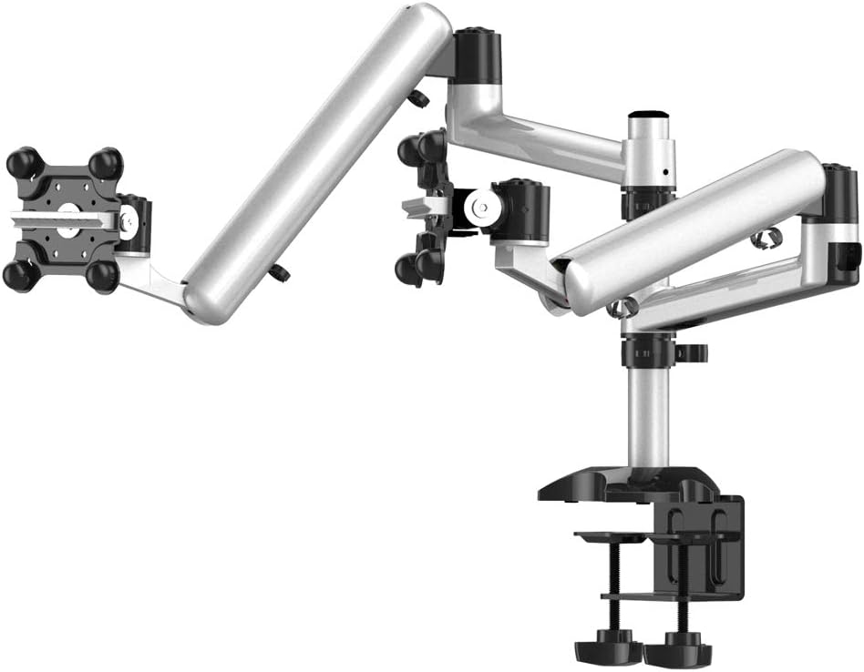 Dual Spring Arm Monitor Desktop Stacking Mount for Compatible Apple Displays