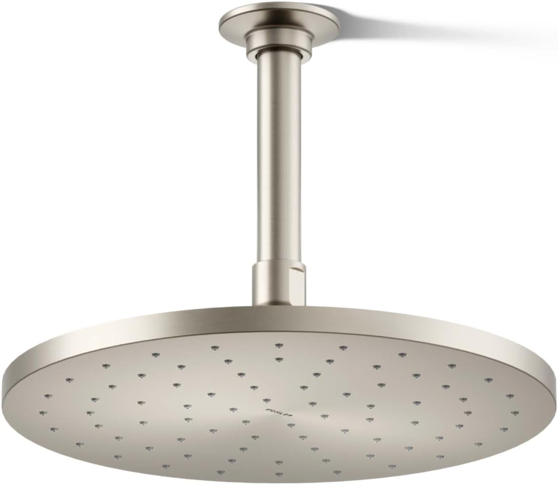 Kohler 13689-G-BN Contemporary Round 10' single-function rainhead, 1.75 gpm, Vibrant Brushed Nickel
