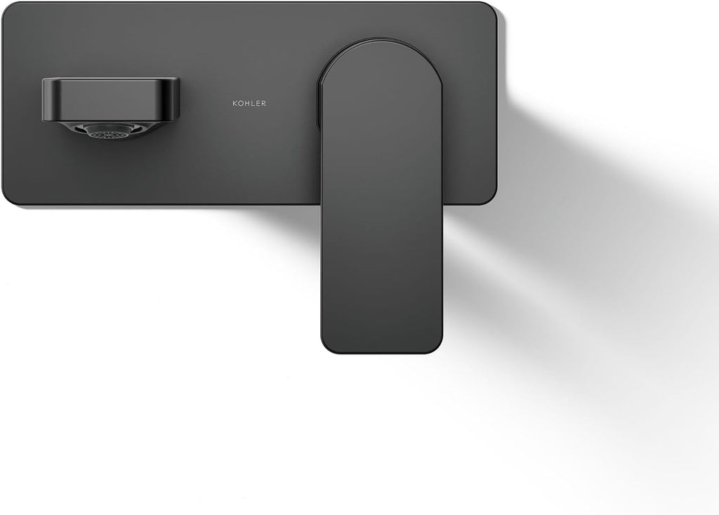 Kohler 22567-4-BL Parallel® Wall-Mount Single-Handle Bathroom Sink Faucet, 1.2 gpm, Matte Black