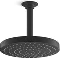 KOHLER 76464-Y-BL Awaken 8 Inch Single-Function Rain SHOWERHEAD, 8' Fixed Round Rainfall SHOWERHEAD, 2.5 GPM, Matte Black