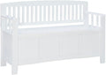 HomeStock Storage Bench with Flip Top - Large Capacity Seating for Entryway, Bedroom & Living Room White