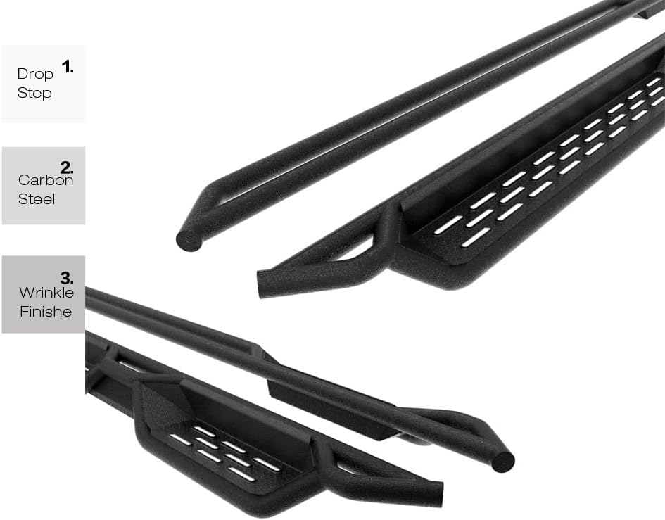 HD Ridez Drop Down Style Running Boards Side Step Compatible with Nissan NV 1500 2500 3500 2012-2021 Full Size Van
