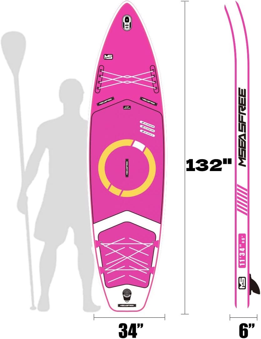 Inflatable Paddle Board 9.9'x33 x5 with Premium SUP Accessories & Backpack, Wide Stance, Bottom Fin for Paddling, Paddle, Leash, Surf Control, for Youth & Adult