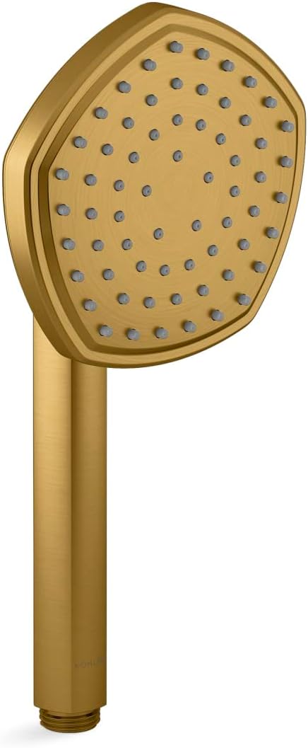 KOHLER 27052-2MB Occasion Single-Function Handshower, Handheld Showerhead with 1 Spray Setting, 2.5 GPM, Vibrant Brushed Moderne Brass