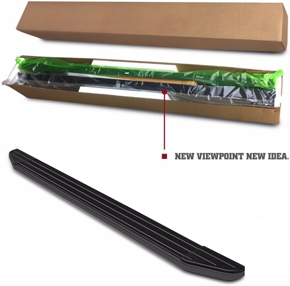 Black Horse PEERLESS Running Boards Black Compatible with 2015-2023 Jeep Renegade-PR-J268BK