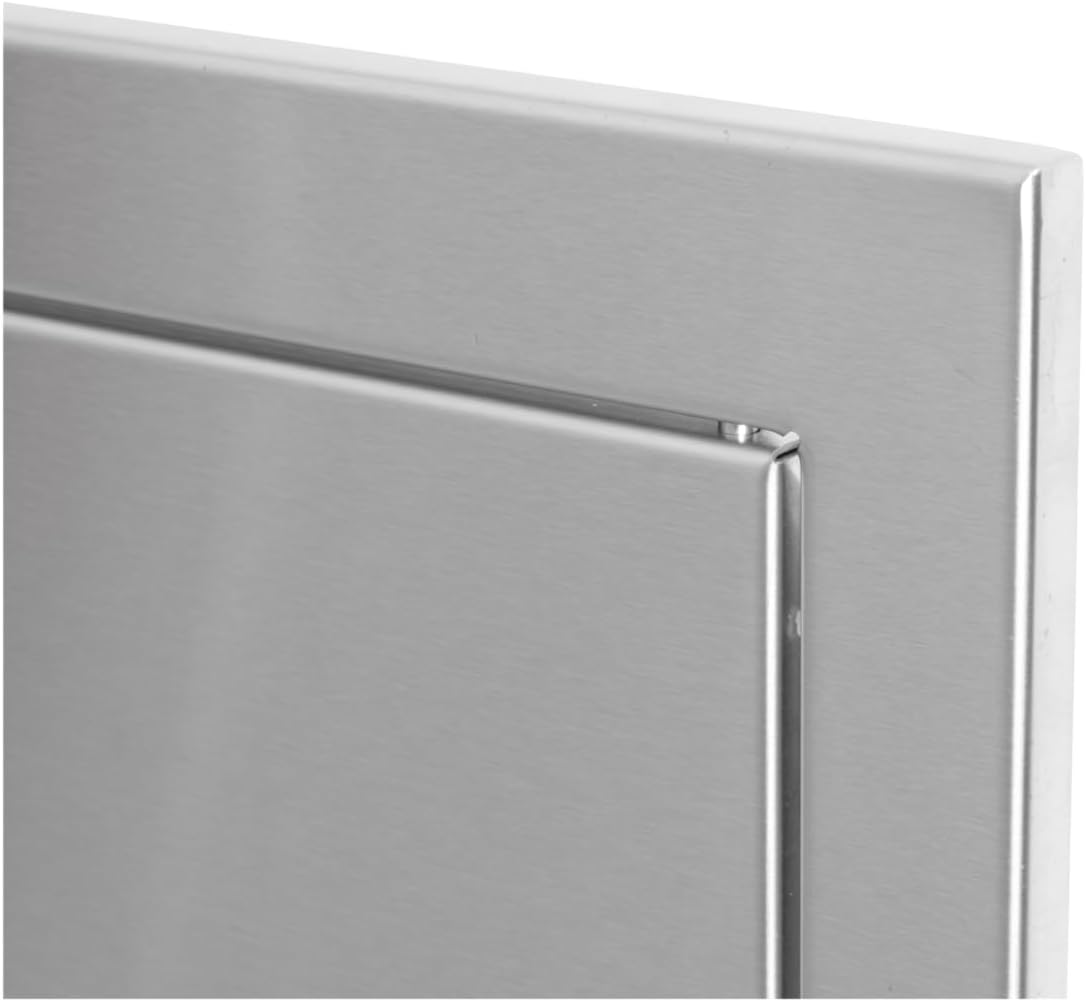 Bull Outdoor Products 30' S/S Single Storage Door w/ 2 Drawer Combo w/Reveal, Stainless Steel