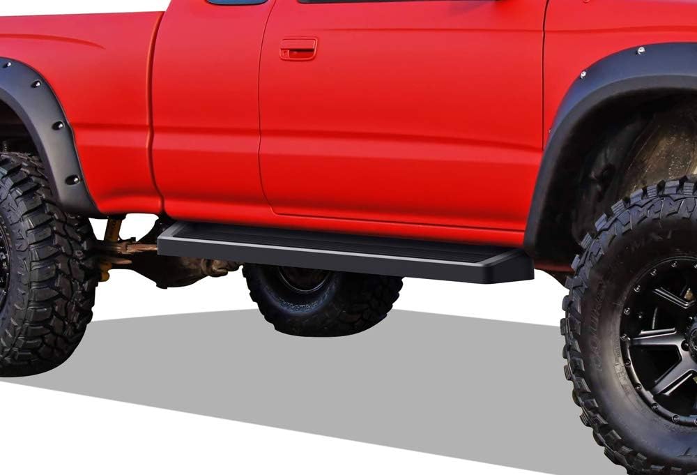 APS Black Running Boards Style Compatible with Toyota Tacoma 1995-2004 Extended Xtra Cab (4WD or Prerunner 2WD 4WD) (Nerf Bars Side Steps Side Bars)