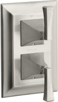 Kohler K-T10422-4V-BN Stacked Thermostatic Valve Control Trim Nickel