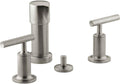 KOHLER K-14431-4-BN Purist Bidet Faucet with Vertical Spray and Cross Handles, Vibrant Brushed Nickel