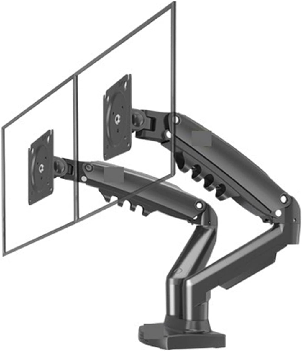 F160 Support USB3.0 27' 2-9KG Double Monitor Stand for No Hole Air Press Gas Strut Tv Mount Dual Sreen 360 Rotate Desktop(F160 New)