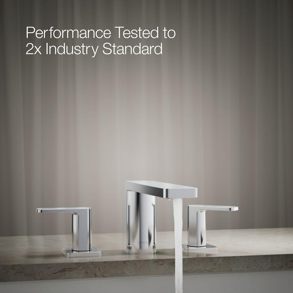 Kohler 27121-4-CP Parallel® Two-Handle Deck-Mount Bath Faucet, Polished Chrome