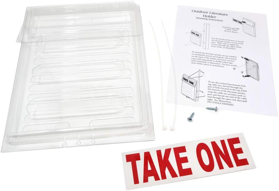 Mediz Outdoor Real Estate Brochure Box - Easy to Use Take One Document Holder Can Hold 200, 8.5 x 11 Documents, Flyers & Brochures or Other Outdoor Marketing Needs (12)