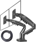 F160 Support USB3.0 27' 2-9KG Double Monitor Stand for No Hole Air Press Gas Strut Tv Mount Dual Sreen 360 Rotate Desktop(with Cable Cover)