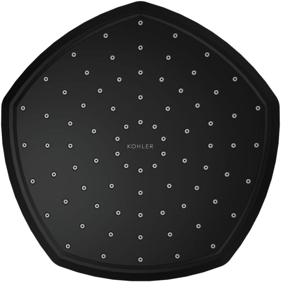 Kohler 27051-BL Occasion® 8' single-function rainhead, 2.5 gpm, Matte Black