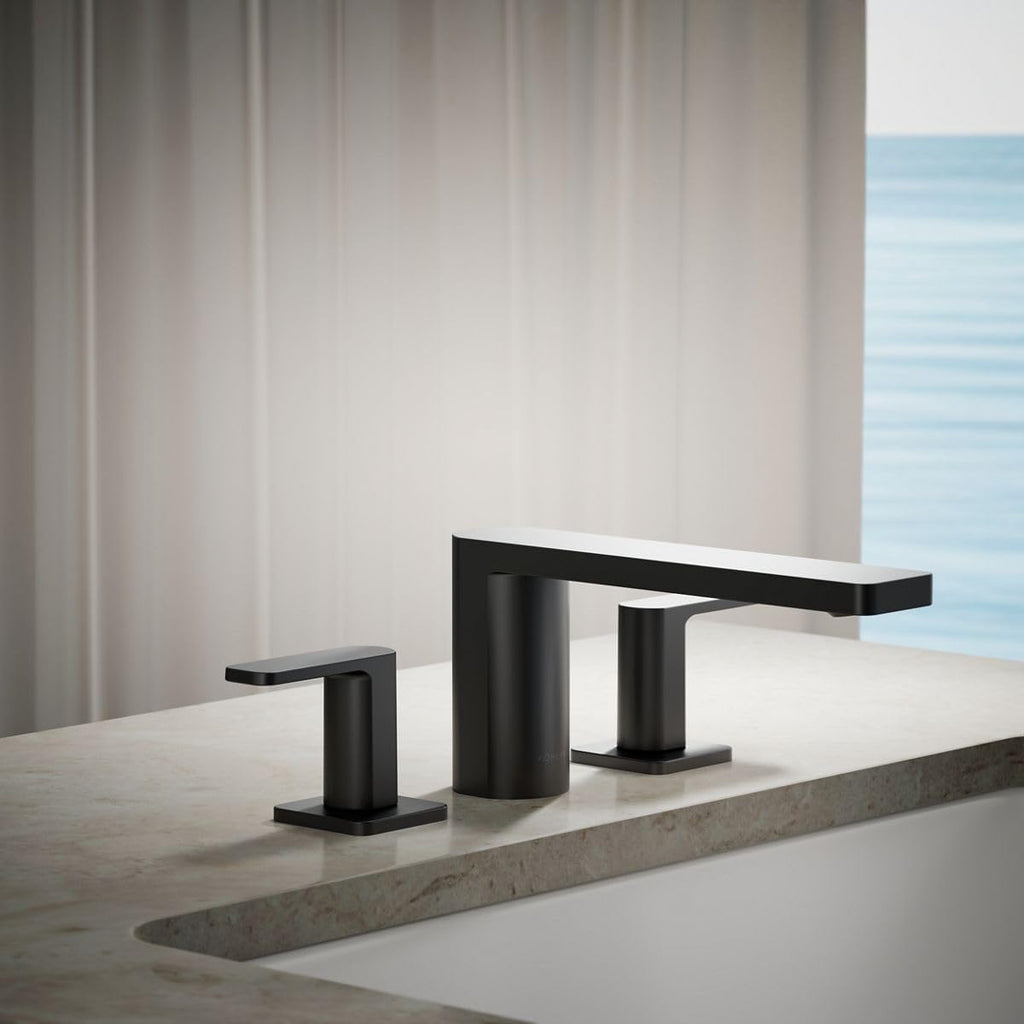 Kohler 27121-4-BL Parallel® Two-Handle Deck-Mount Bath Faucet, Matte Black