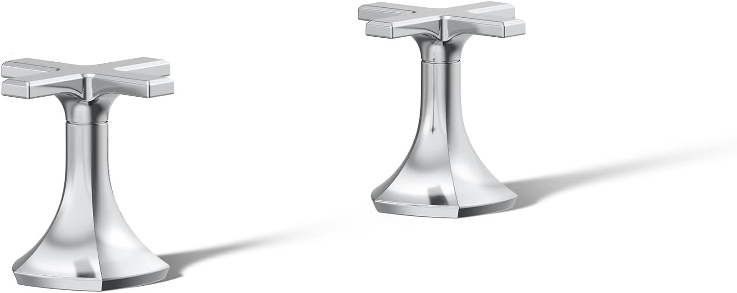 Kohler 27010-3-CP OCCASION™ Cross bathroom sink faucet handles, Polished Chrome