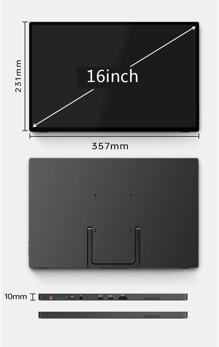 Portable Monitors Portable Display 16-inch 3K Ten-Point Touch Game Console Extended Sub-Screen 60 Hz Refresh Rate
