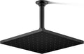 Kohler 13696-BL Contemporary Square 10' single-function rainhead, 2.5 gpm, Matte Black