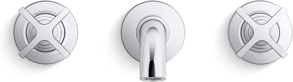 Kohler KT35909-3-BN Castia by Studio McGee 1.2 GPM Wall Mounted Widespread Bathroom Faucet Vibrant Brushed Nickel