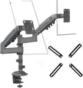 H180 17'-27' 22'-32' Dual Monitor Table Stand Gas Spring Full Motion LCD TV Stand 2-9 kg 2-12 kg Double Arm Clamp Stand(2-9kg VESA 50X50)