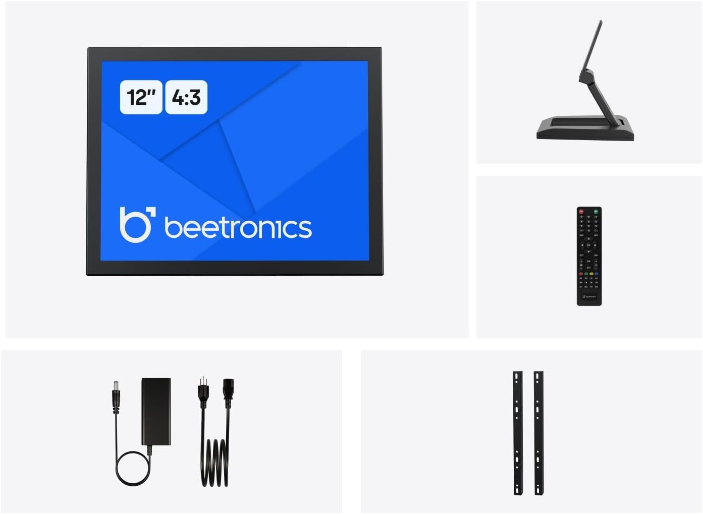 Beetronics 12-Inch Full HD IPS Monitor - Professional Industrial-Grade Display | HDMI, VGA, BNC, RCA Inputs | Durable Metal Housing, Matte Screen, 4:3 Aspect Ratio, Wide Viewing Angle - 12VG7M