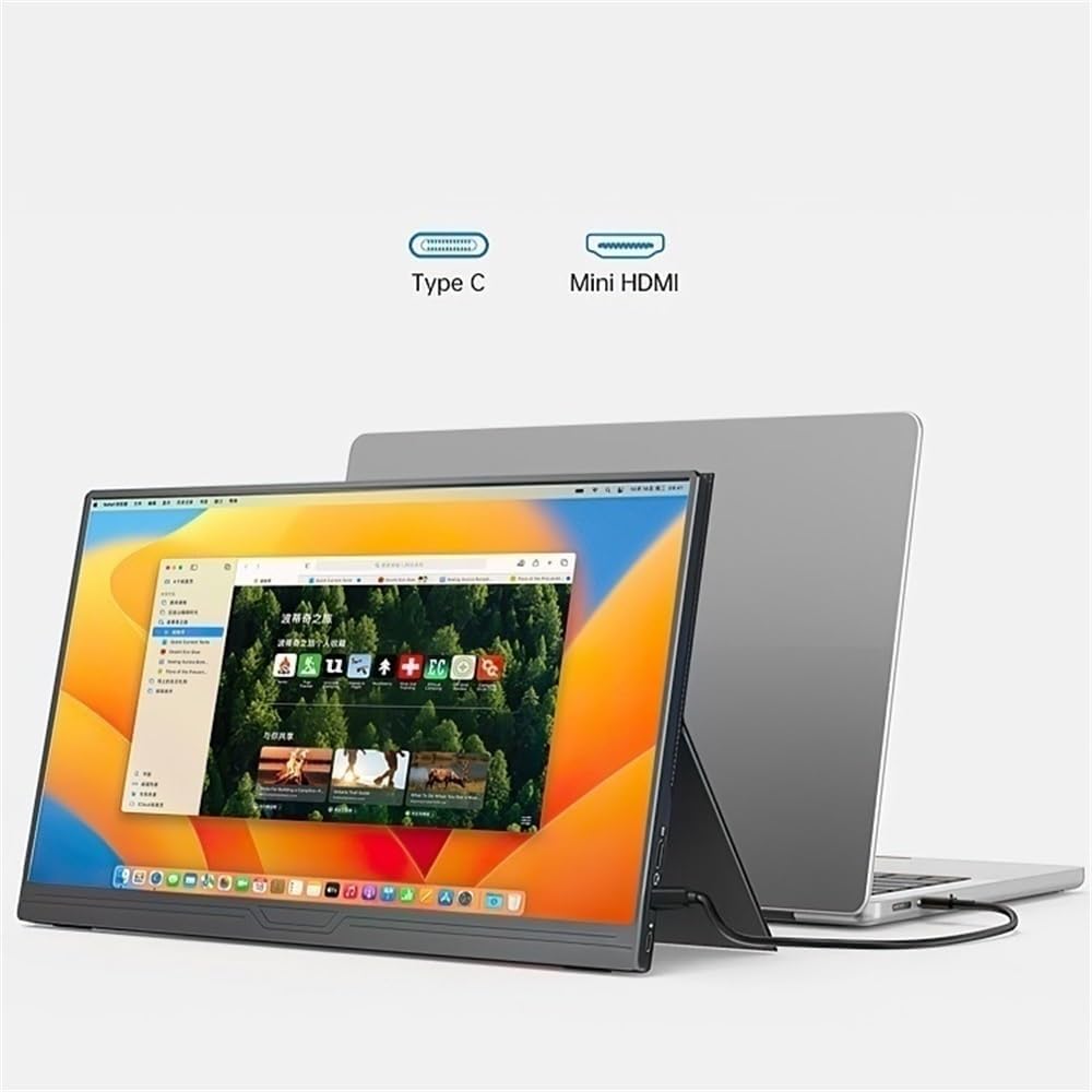 Portable Monitors 16 Inch Full HD 2K Resolution 16:10 Multi-Function Extended Screen Portable Monitor