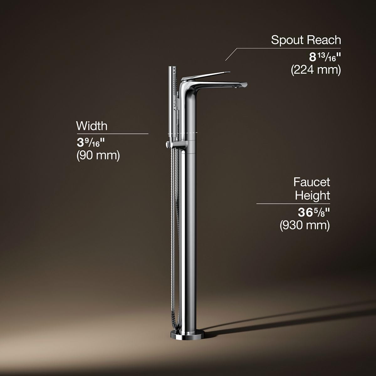 Kohler K-T97367-4-CP Avid Tub Faucet, Polished Chrome