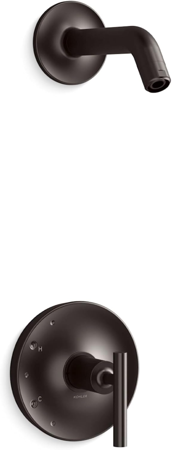KOHLER TLS14422-4-TT Purist Rite-Temp Shower Trim Kit With Lever Handle Without Showerhead, Vibrant Titanium