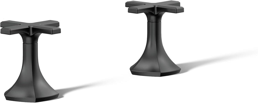 Kohler 27010-3-BL OCCASION™ Cross bathroom sink faucet handles, Matte Black