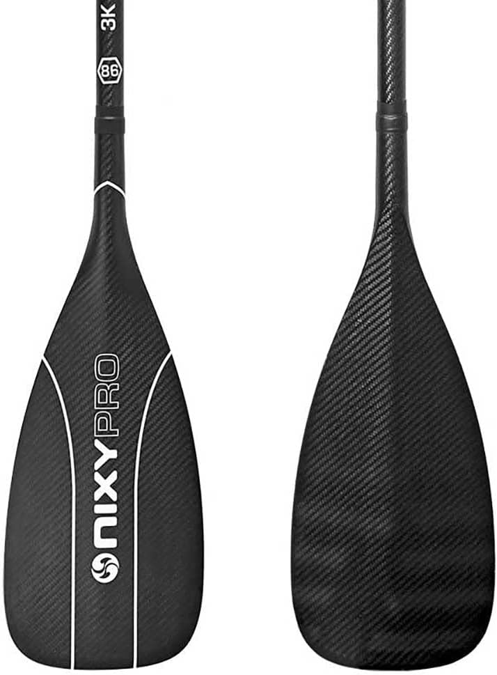 NIXY Full Carbon Fiber SUP Paddle – Adjustable 3 Piece Pro Paddle with ABS Blade Edge for Stand Up Paddle Board – Durable, Lightweight Floating Paddle