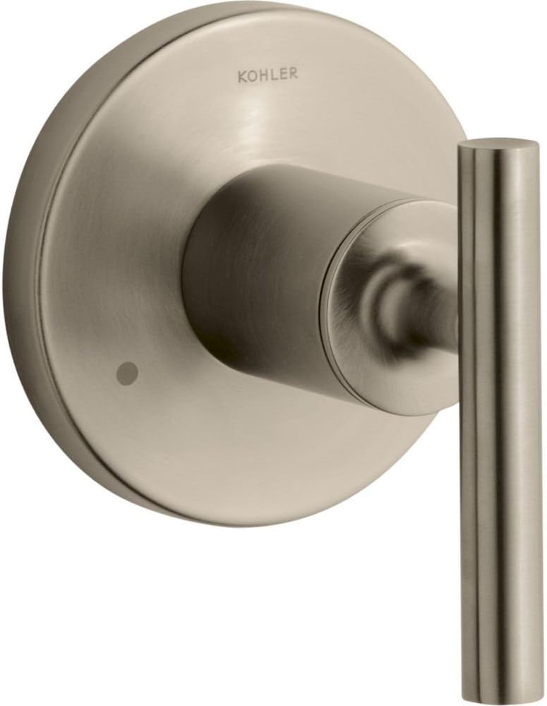 KOHLER K-T14491-4-BV Purist Transfer Valve Trim with Lever Handle, Valve Not Included, Vibrant Brushed Bronze