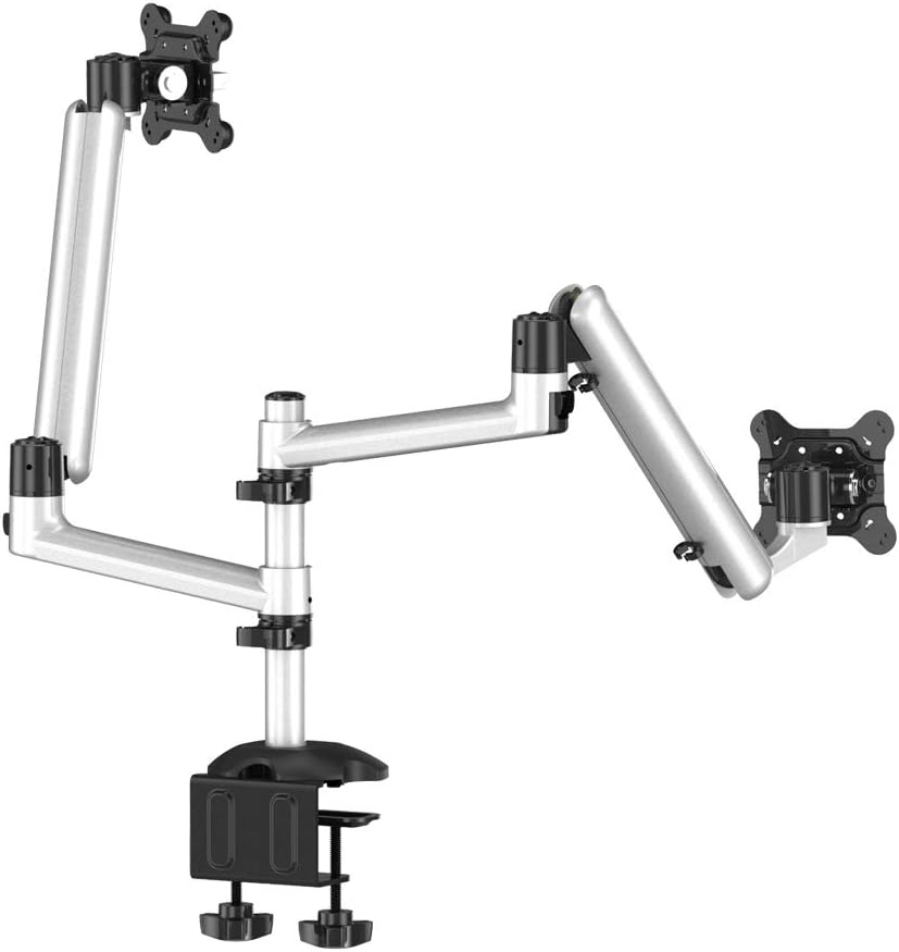 Dual Spring Arm Monitor Desktop Stacking Mount for Compatible Apple Displays