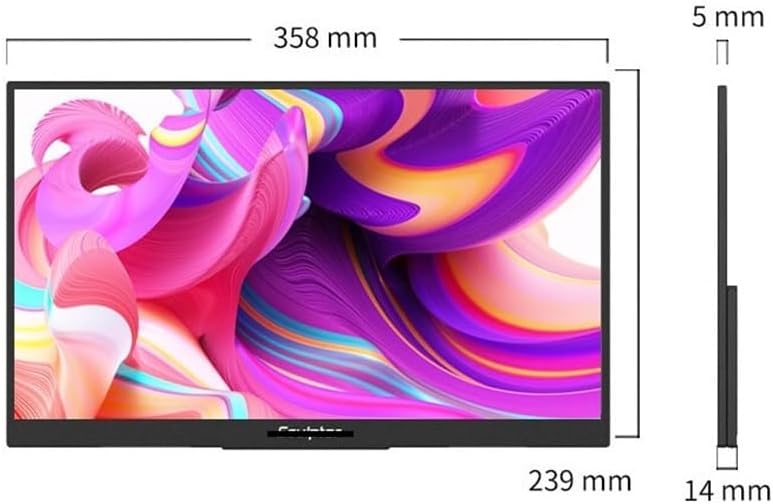 Second Screen 2.5K 16-inch 120Hz Portable Display for Laptops, Mobile Phones, and Extended Secondary Screens Gaming