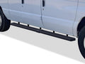 APS Running Boards (Nerf Bars Side Steps Step Bars) Compatible with Ford Econoline 1999-2014 Full Size Van 3-Door (Stainless Steel Black Powder Coated 5 inches)