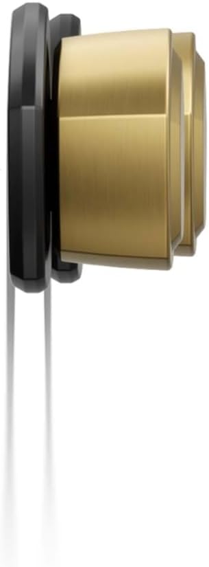 KOHLER K-T27013-9-BMB Occasion Wall-Mount Bathroom Sink Faucet Knob Handle Trim, 1.2 GPM, Premium Durable Metal, Matte Black with Moderne Brass