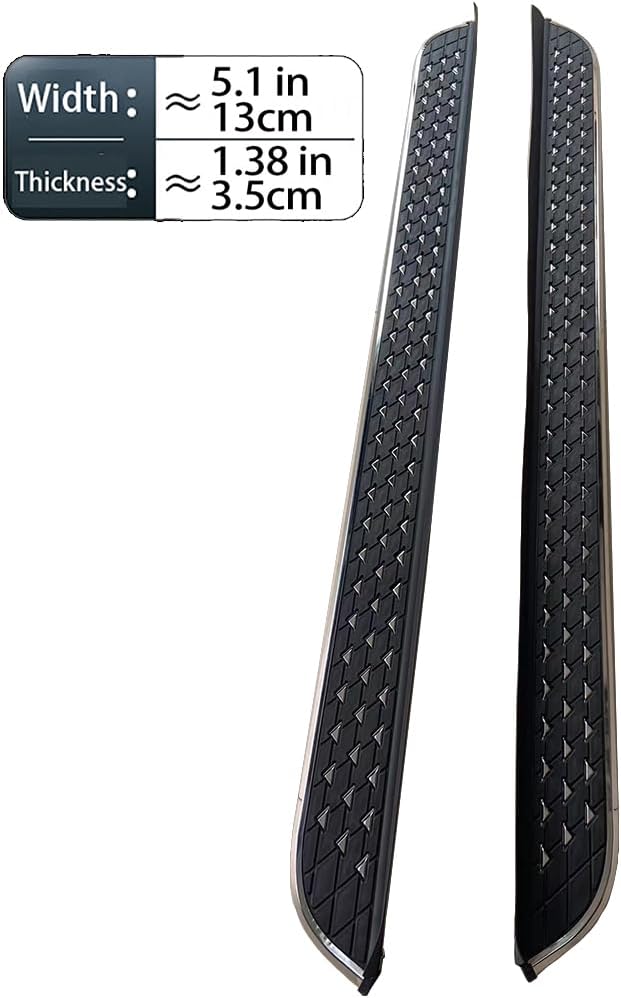 Running Boards for Jeep Grand Cherokee L 2022-2025 Aluminum Side Steps with No Drill Bolt-On Installation Complete Kit Car Accessories (Black 2-PCS) (BXGMTXBDB)