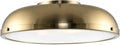 Kira Home Alston 14' Mid Century Modern Gold Semi Flush Mount with Frosted Glass Diffuser, 3-Light Low Profile Dome Gold Ceiling Light, Cool Brass Finish