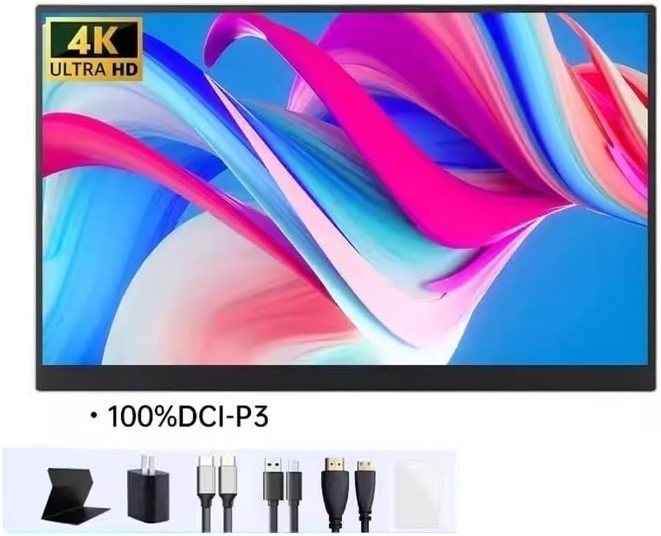 Second Screen 15.6 Inch Portable Monitor Full HD 4K Resolution 16:9 Multi-Function Extended Screen Gaming