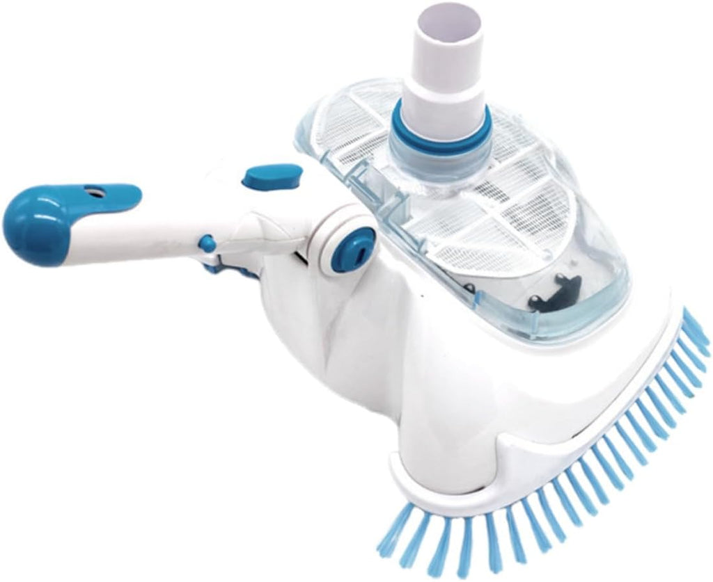 LIOOBO 2pcs Professional Swimming Pool Cleaning Sucker Clip Design Plastic Vacuum Brush Head for Inground and Above Ground Pools