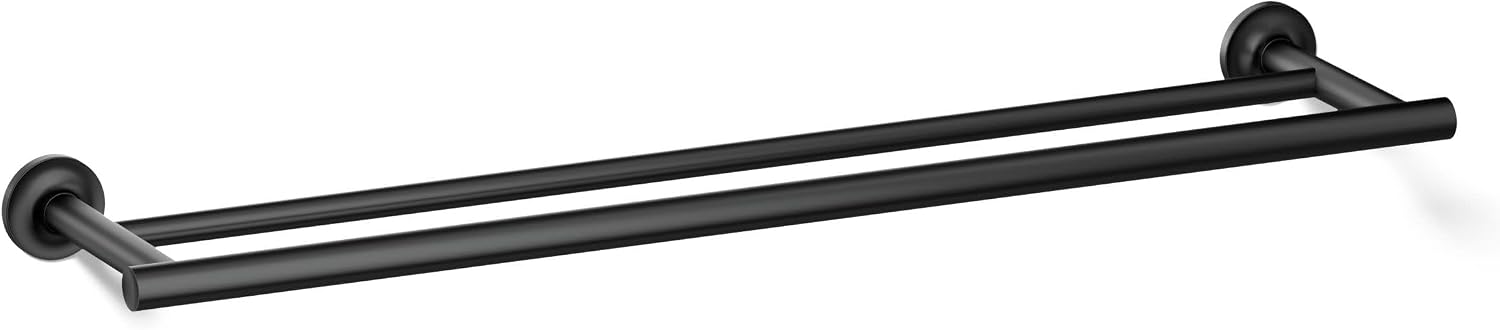 Kohler 14375-BL Purist® 24' Double Towel bar, Matte Black