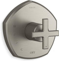 Kohler TS27043-3-BN OCCASION™ Rite-Temp® pressure-balancing valve trim with cross handle, Vibrant Brushed Nickel