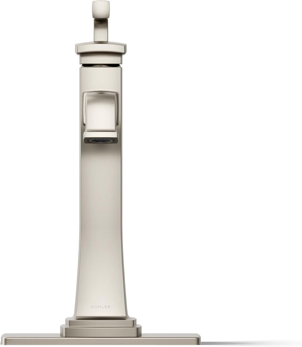 KOHLER 26430-4N-BN K-26430-4N-BN Riff Tall Single-Handle Bathroom Sink Faucet, 5 gpm, Vibrant Brushed Nickel