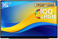 Portable Monitors 1920 * 1200 Resolution 16-inch Touch Display 60HZ IPS Secondary Screen for Office Games