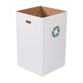 Box USA 40 Gallon 18' L x 18' W x 30' H 10-Pack Cardboard Trash Cans and Recycling Bins, Reusable or Disposable Pop Up Garbage Boxes for Parties, Outdoor Events, Heavy Duty, Recycle