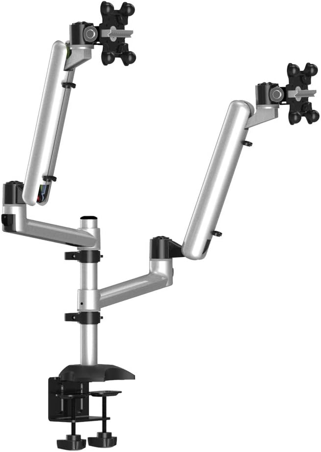 Dual Spring Arm Monitor Desktop Stacking Mount for Compatible Apple Displays