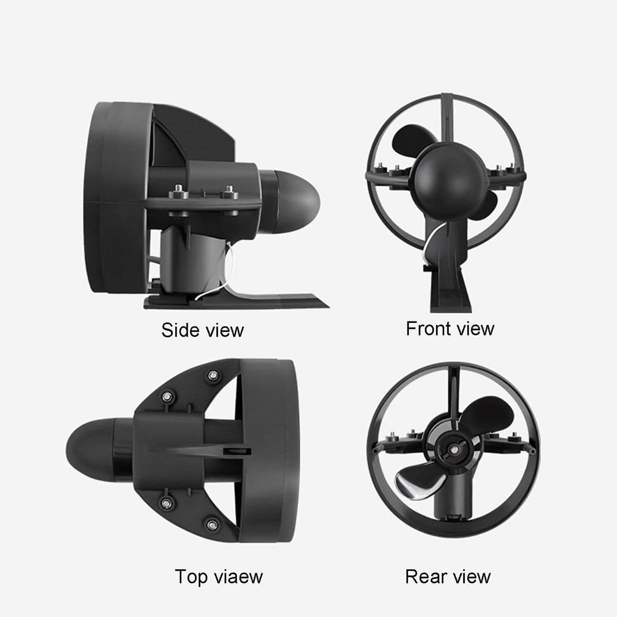 288W Electric Motorized Fin, 12V Thrust Surfboard Underwater Thruster, Surf & SUP Fin Battery Electric Fin Stand Up Paddle Board Motor for Kayak Fishing Boat Paddle Board